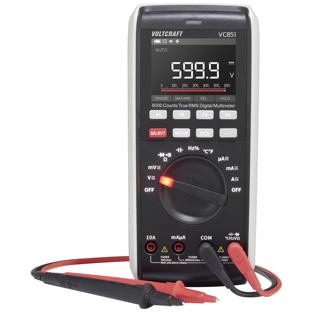 VOLTCRAFT VC851 Hand-Multimeter digital CAT III 1000 V, CAT IV 600 V Anzeige (Counts): 6000