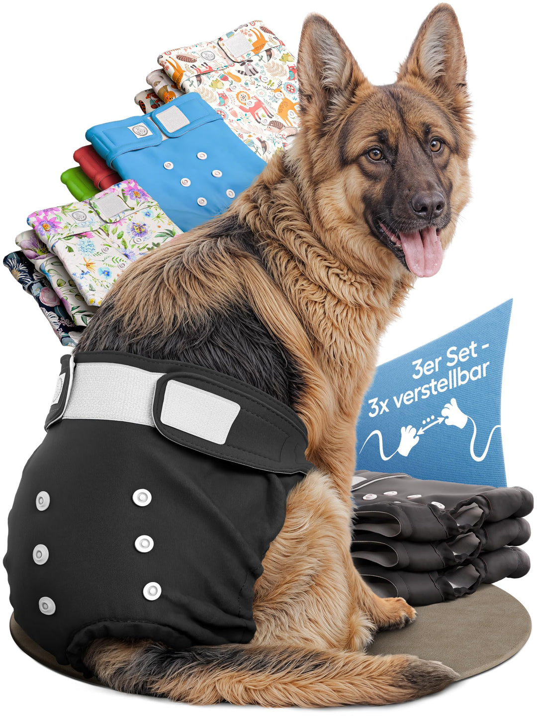 HUND IST KÖNIG Hundewindeln für Hündinnen (3 Stück) - Hochabsorbierende Läufigkeitshose für Hündinne