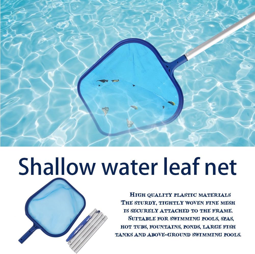 Kescher Pool Feinmaschig -Pool Skimmer Netz -Keshcer Netz Mit Stange | Blattfänger mit abnehmbaren A