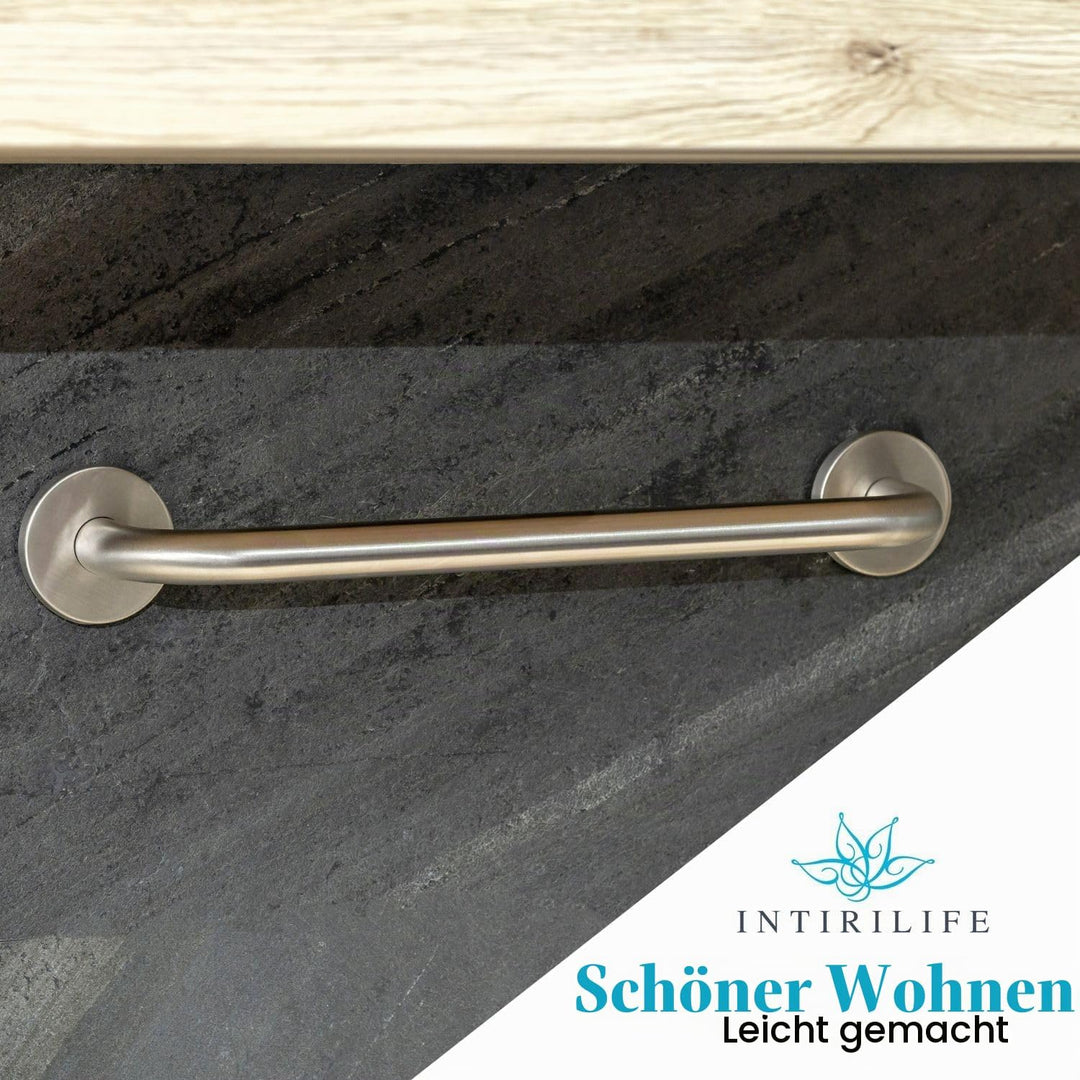 Intirilife Handtuchhalter aus Edelstahl Gebürstet - Länge 50cm und 19mm Stangendurchmesser zum Bohre