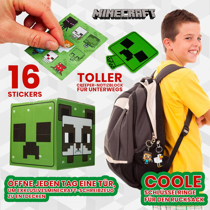 Minecraft Adventskalender 2023 Kinder - 24 Überraschungen, Schreibwaren, Spielzeug Ab 3 Jahre Junge