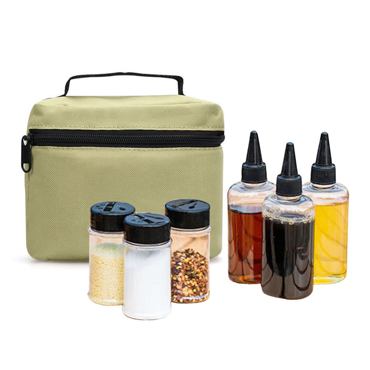 Holzsammlung 6 Stück Gewürzgläser Set Portable kleiner Salzstreuer BBQ Gewürzflasche Set Transparent