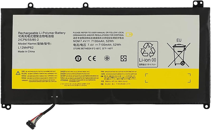 XITAIAN 7100mAh 52Wh 7.4V L12M4P62 L12L4P62 Ersatz Laptop Akku für Lenovo Ideapad U430 U530 U530-202