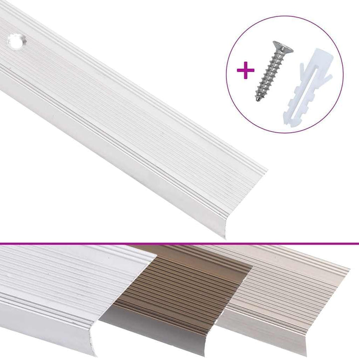 Treppenkantenprofile L-Form 15 STK. 100 cm Aluminium