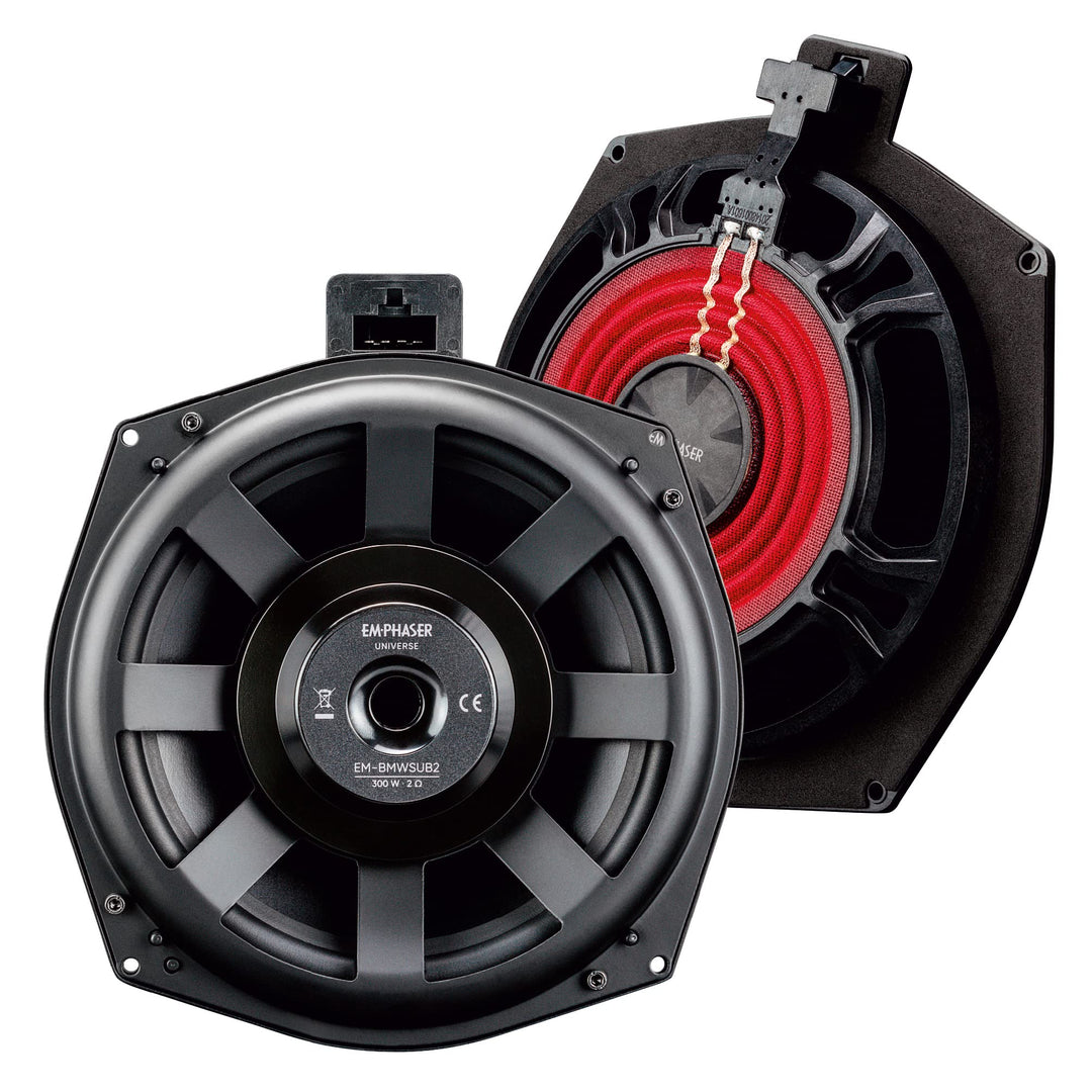 EMPHASER EM-BMWSUB2 – High Power 20 cm / 8 Zoll Auto Untersitz Subwoofer, kompatibel mit BMW Fahrzeu