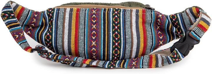 Freakmandu Unisex Hanf Gürteltasche – Fanny Packs, Hüftgürteltasche zum Umhängen, Boho Hippie Stil,
