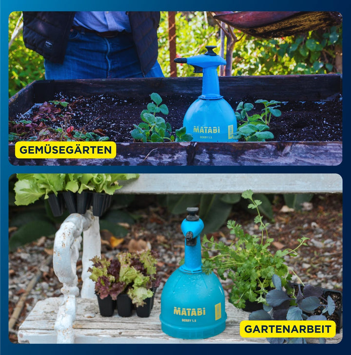 Drucksprüher für Pflanzen, Garten und Reinigung - 1L - Verstellbare Düse - Durchsichtiger Tank - Erg
