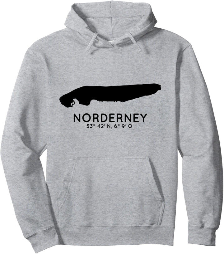 Norderney Urlaub Ostfriesische Insel Koordinaten Karte Pullover Hoodie