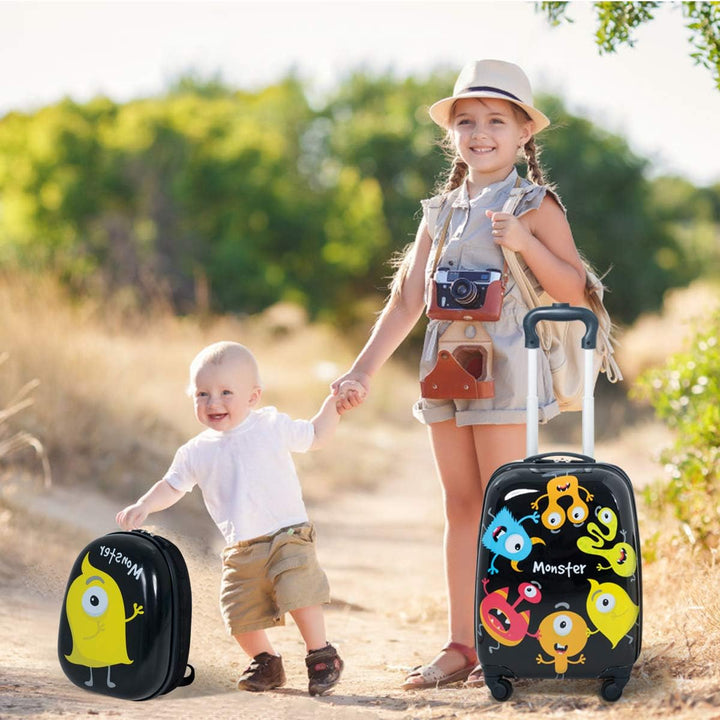 DREAMADE 2 TLG. Kinderkoffer & Rucksack, 16” +12” Kinderkofferset, Kindertrolley Kindergepäck, Handg