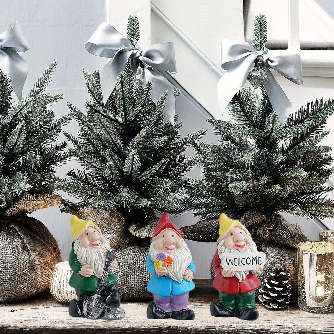 Yoaeyok 7 Stück Weihnachtswichtel Set, Wichtel Figuren Weihnachten Dekoration Harz Ornamente, Wichte