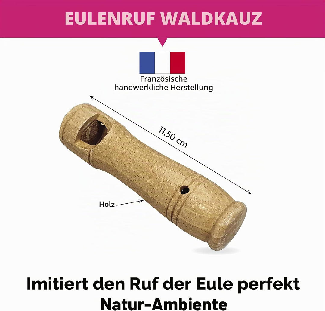 Fuzeau - 78282 - Lockruf Eule aus Holz - Imitiert den Schrei der Eule bis zur Perfektion - Naturatmo