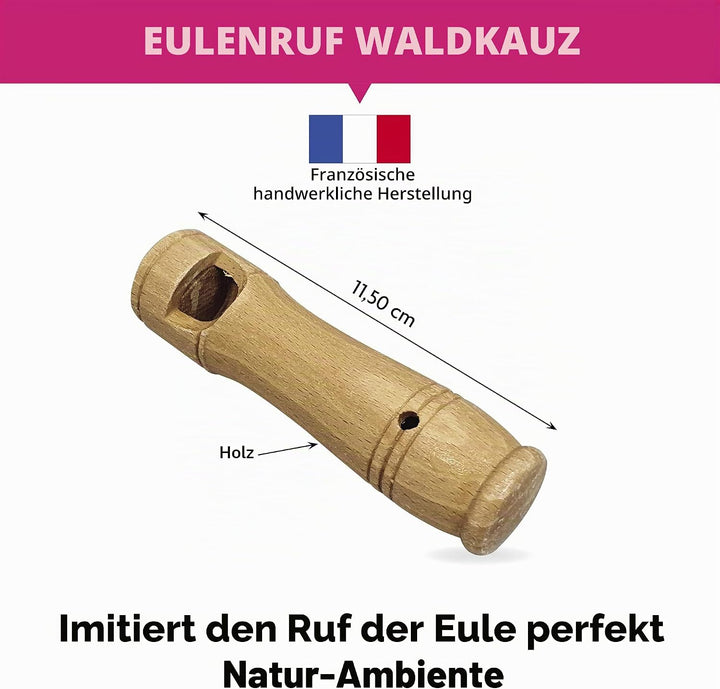 Fuzeau - 78282 - Lockruf Eule aus Holz - Imitiert den Schrei der Eule bis zur Perfektion - Naturatmo