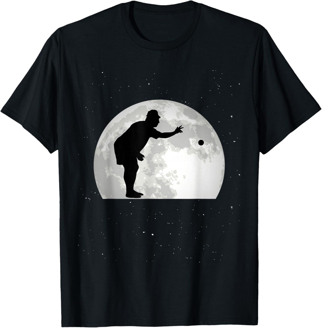Boccia Mond Bocciakugel Boulespeler Boule T-Shirt
