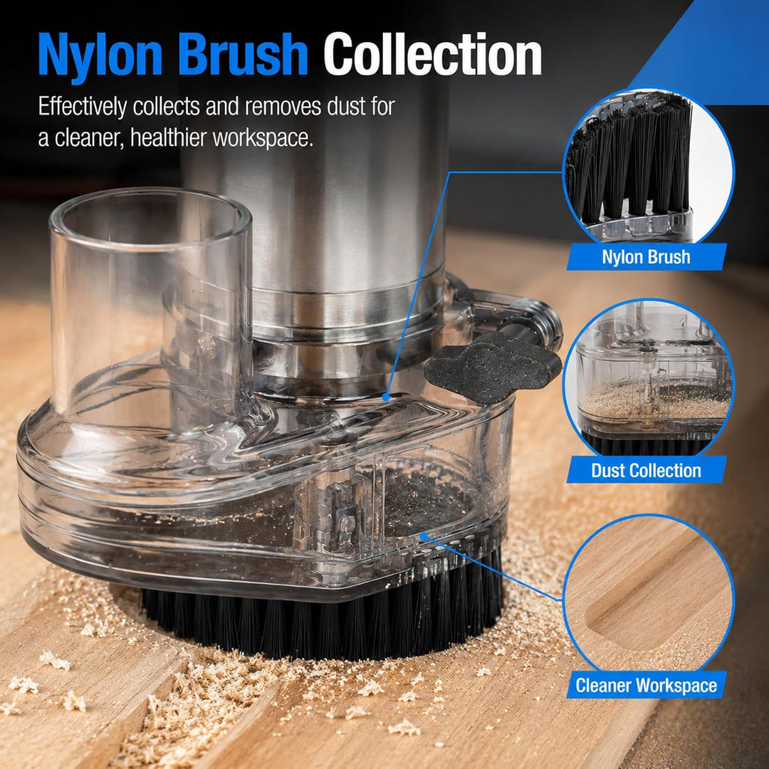 CNC Diameter Router Dust Shoe CNC 52mm Diameter Clear CNC Dust Boot with 38mm Hose Diameter for 52mm