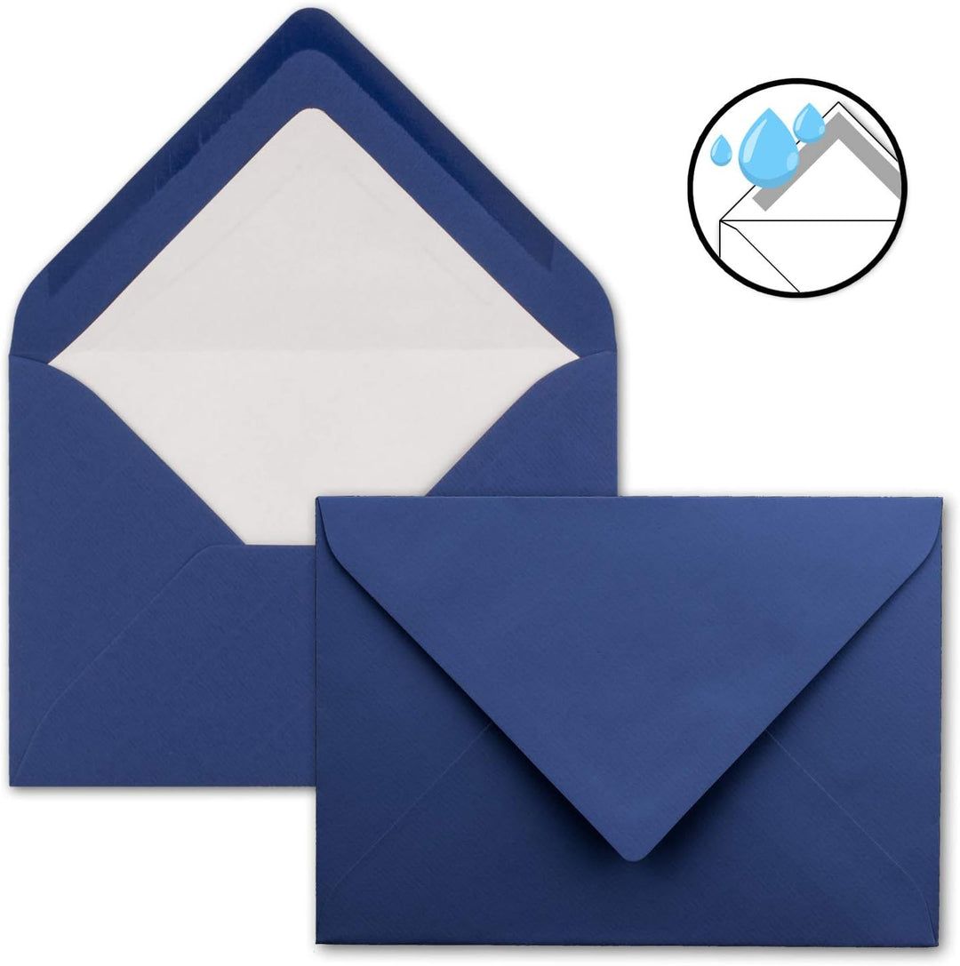 75x Karten-Set DIN B6-12 x 17 cm - 120 x 170 mm - Falt-Karten mit Brief-Umschlägen &amp; Einlege-Blätter