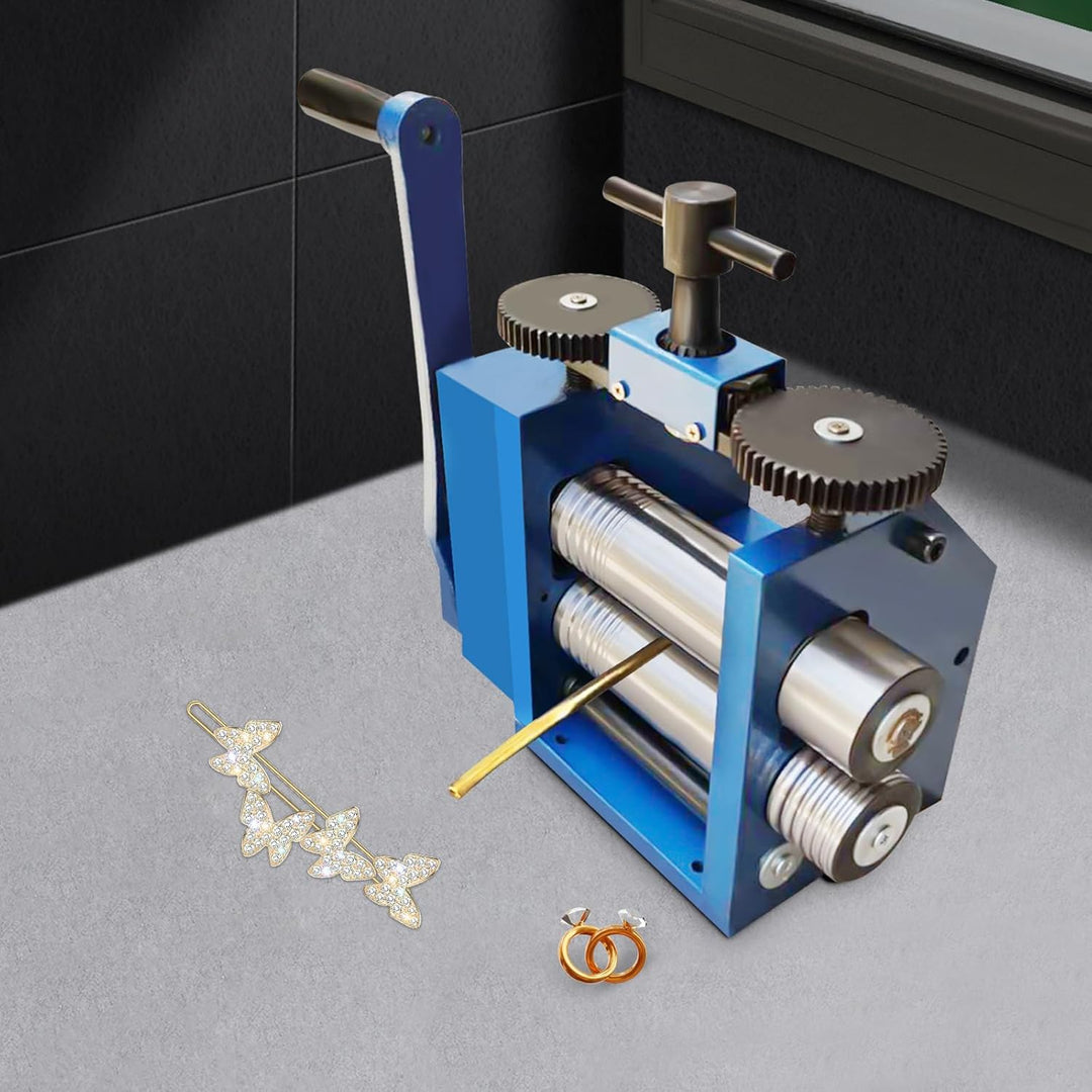 Manual Rolling Mill Machine Rollmühle Handwalzwerk Maschine Walzenmaschine mit Handkurbel Manuelle S