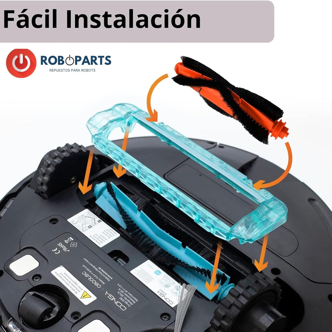 Set mit 2 Zentralbürsten, kompatibel mit Xiaomi Vacuum S20 2 Mittelrollen, 2 Mittelrollen