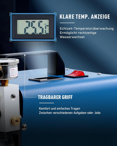 CREWORKS PCP Kompressor 300bar Hochdruckluftpumpe 1800W Kompressor Hochdruck 4500PSI Kompressorpumpe