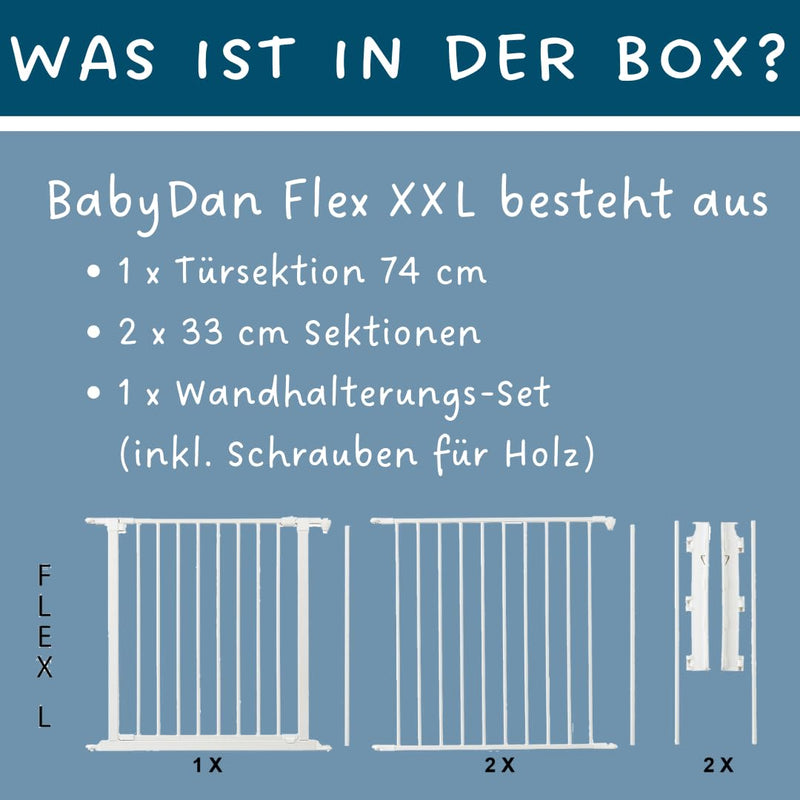 Baby Dan Konfigurationsgitter / Kaminschutzgitter Flex L, 90 - 223 cm - Hergestellt in Dänemark und
