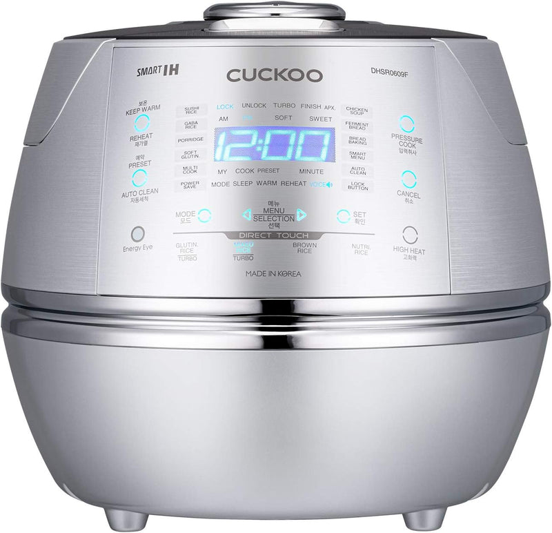 CUCKOO CRP-DHSR0609F Reiskocher Silber mit Display, 1090 W