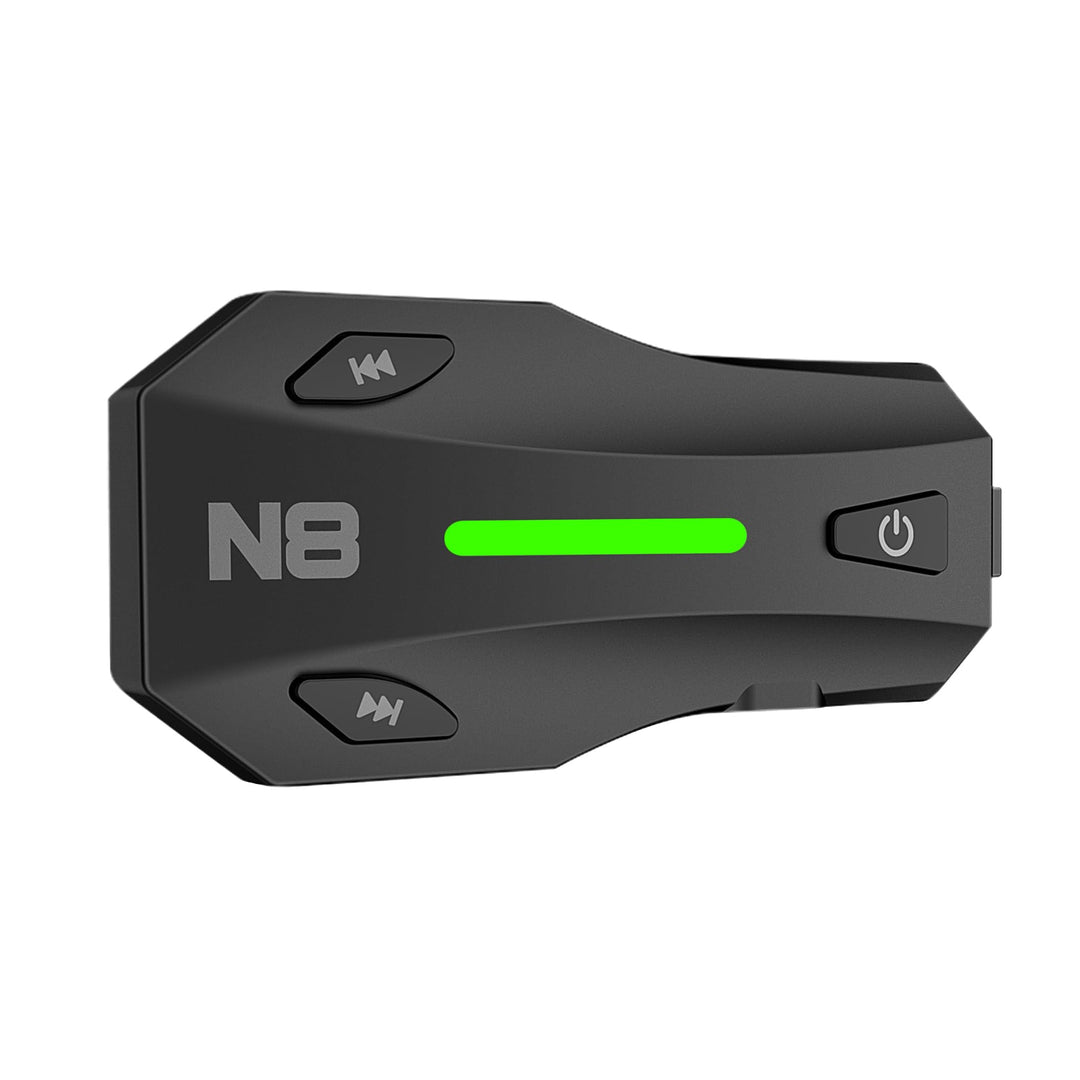 N8 Motorrad Intercom Mesh 3.0, 2000m Helm Kommunikation für 8 Fahrer | 45MM Hi-Fi, Dual Qualcomm Blu