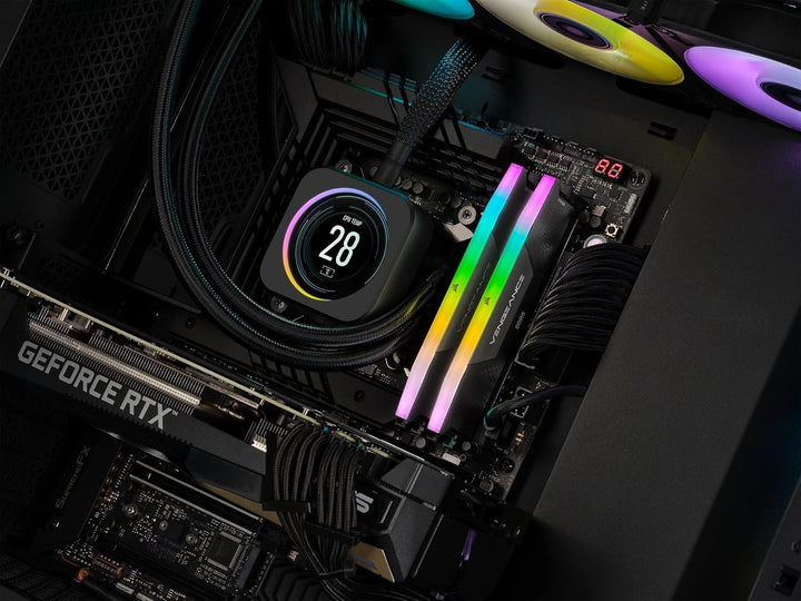 CORSAIR Vengeance RGB DDR5 RAM 32GB (2x16GB) 7000MHz CL34 Intel XMP 3.0 Desktop-Arbeitsspeicher – Sc