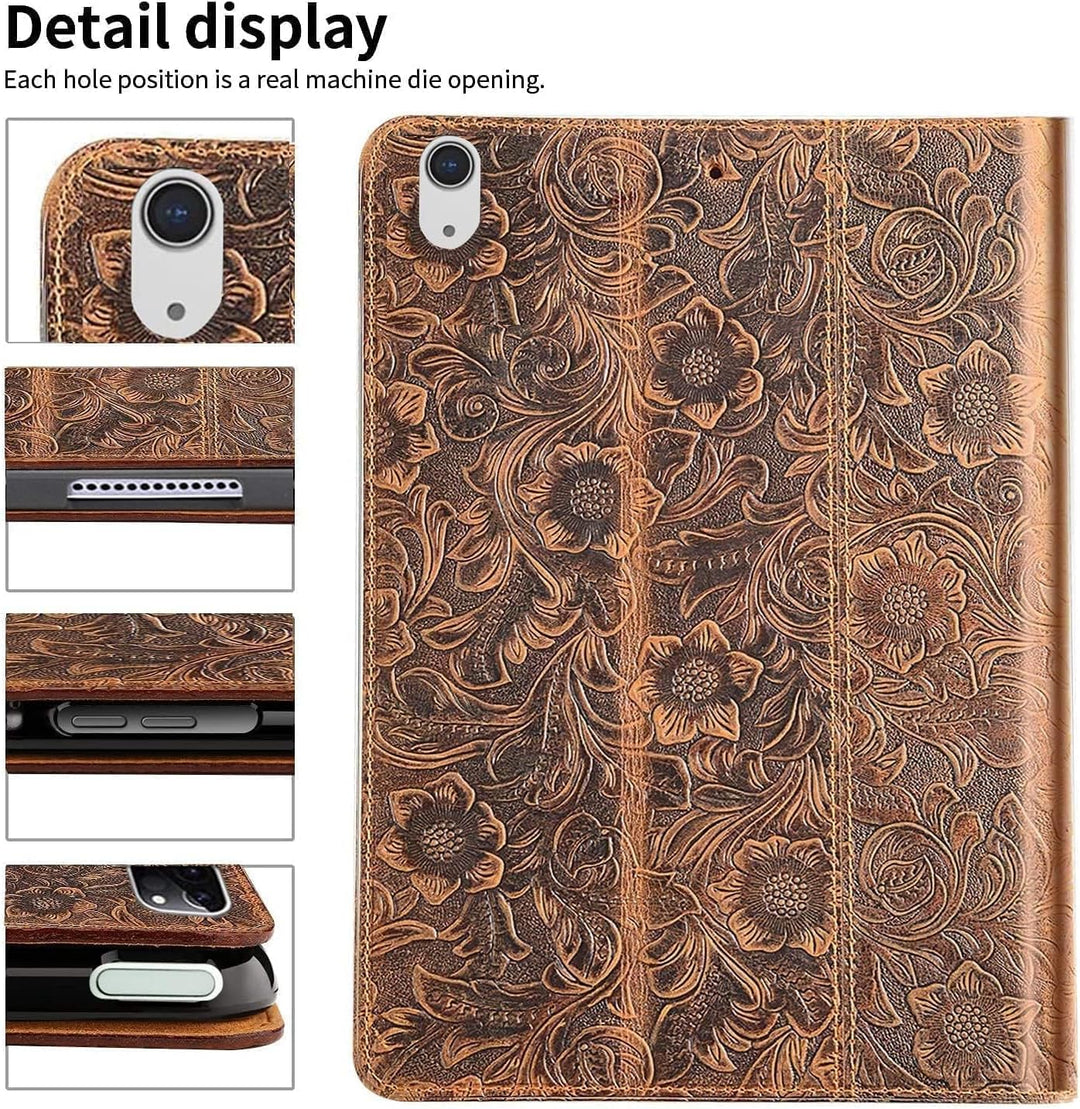 Gexmil Case for iPad 10th Generation 2022, iPad 10.9 Inch Case,Genuine Leather,Made from Real Leathe