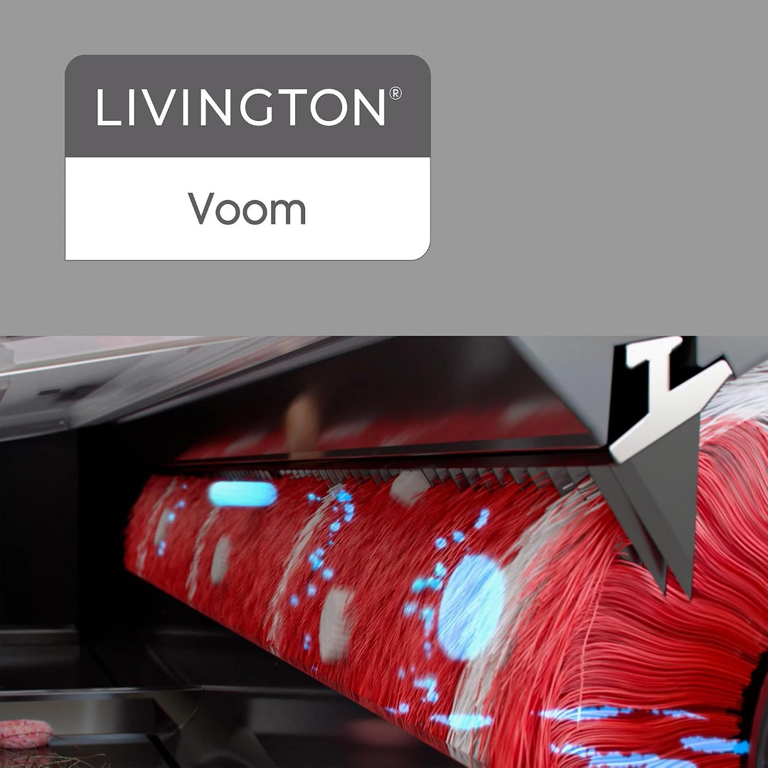 Livington Voom - Turbo Akku-Besen - elektrischer Akkubesen kabellos - Akku Kehrer mit selbstreinigen