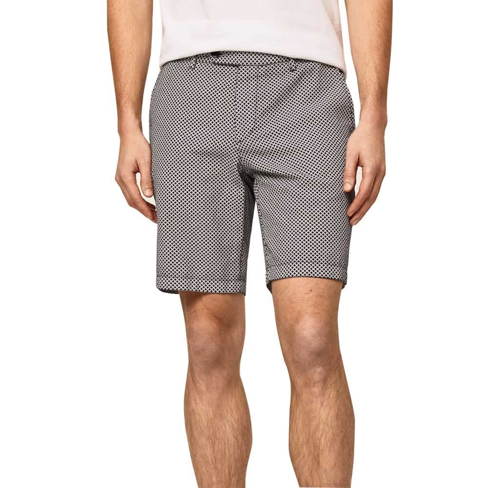 Hackett London Herren Basketweave Print Shorts 38W Blau, 38W Blau