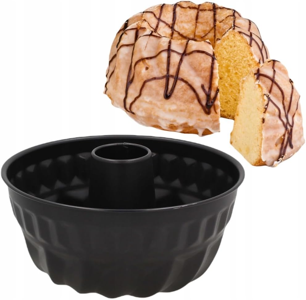 Guardini Gardenia, Puddingform mit Kegel 23 cm, Stahl mit Antihaftbeschichtung, Farbe Schwarz Modern