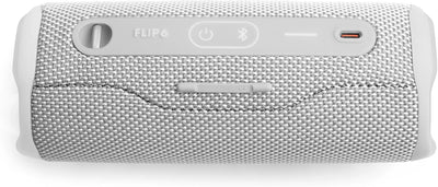 JBL Flip 6 Bluetooth Box in Weiss – Wasserdichter, tragbarer Lautsprecher mit 2-Wege-Lautsprechersys