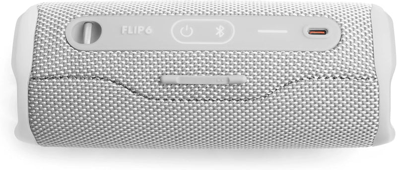 JBL Flip 6 Bluetooth Box in Weiss – Wasserdichter, tragbarer Lautsprecher mit 2-Wege-Lautsprechersys