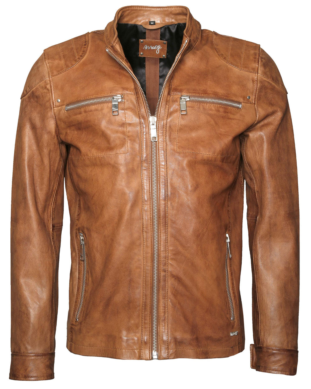 MAZE Herren Lederjacke Flint Brown XL