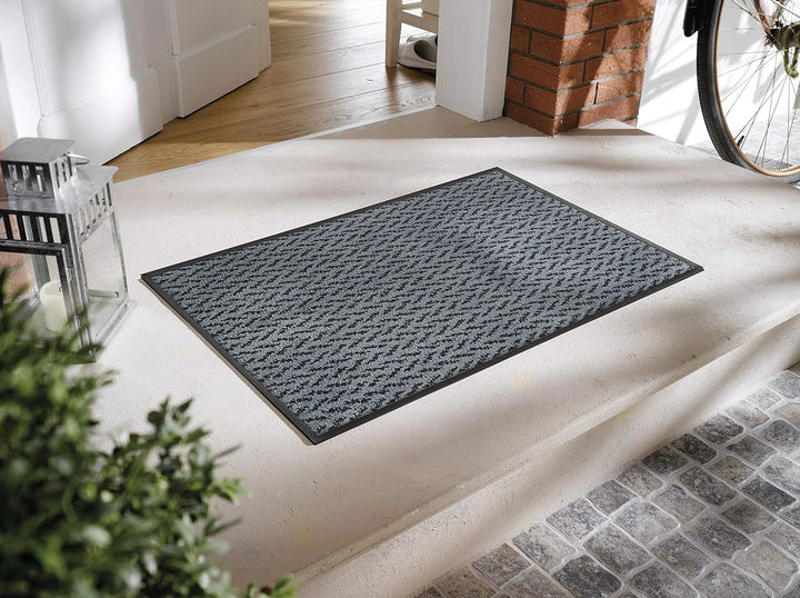 wash+dry Fussmatte, Duo Denim 50x75 cm, innen und aussen, waschbar 50x75cm, 50x75cm