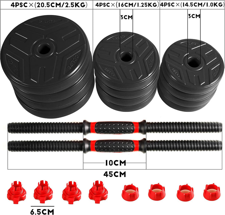 CCLIFE Hanteln Set 2er Kurzhanteln 20 30 40kg Hantelset professionell Dumbbell ohne Verbindungsstahl