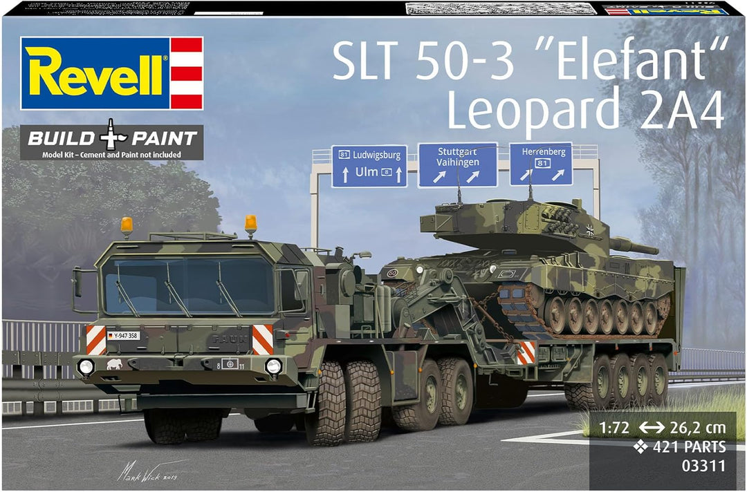 Revell REV-03311 SLT 50-3" Elefant und Leopard 2A4, 1:72 Toys, 12 Jahre to 99 Jahre, farbig