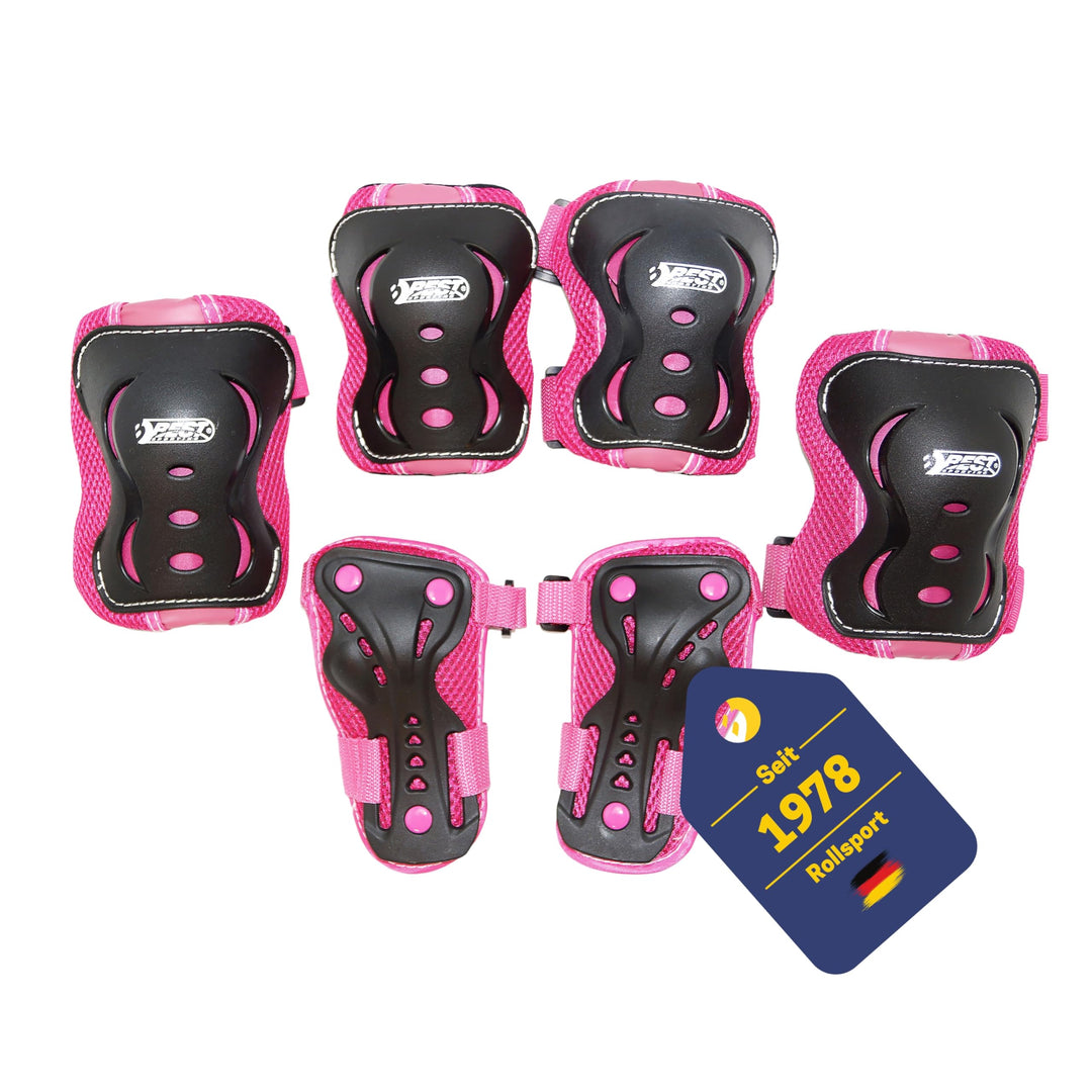 Best Sporting Schützer Set HQ für Kinder I Ellenbogenschoner/Handrückenschoner/Knieschoner I hochwer