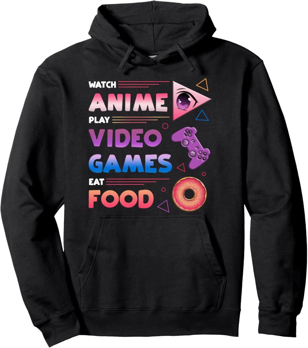 Anime Videospiele & Food Gamer Pullover Hoodie
