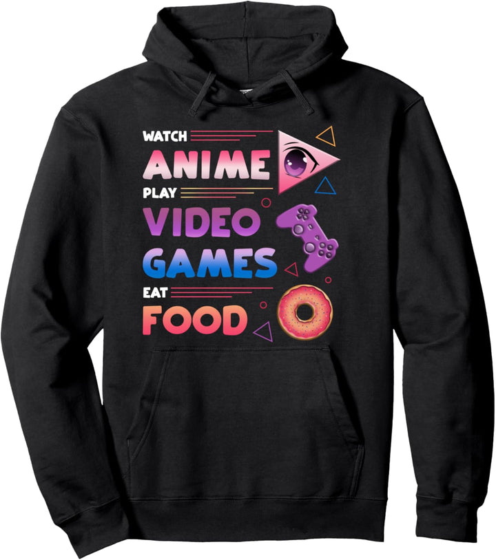 Anime Videospiele & Food Gamer Pullover Hoodie