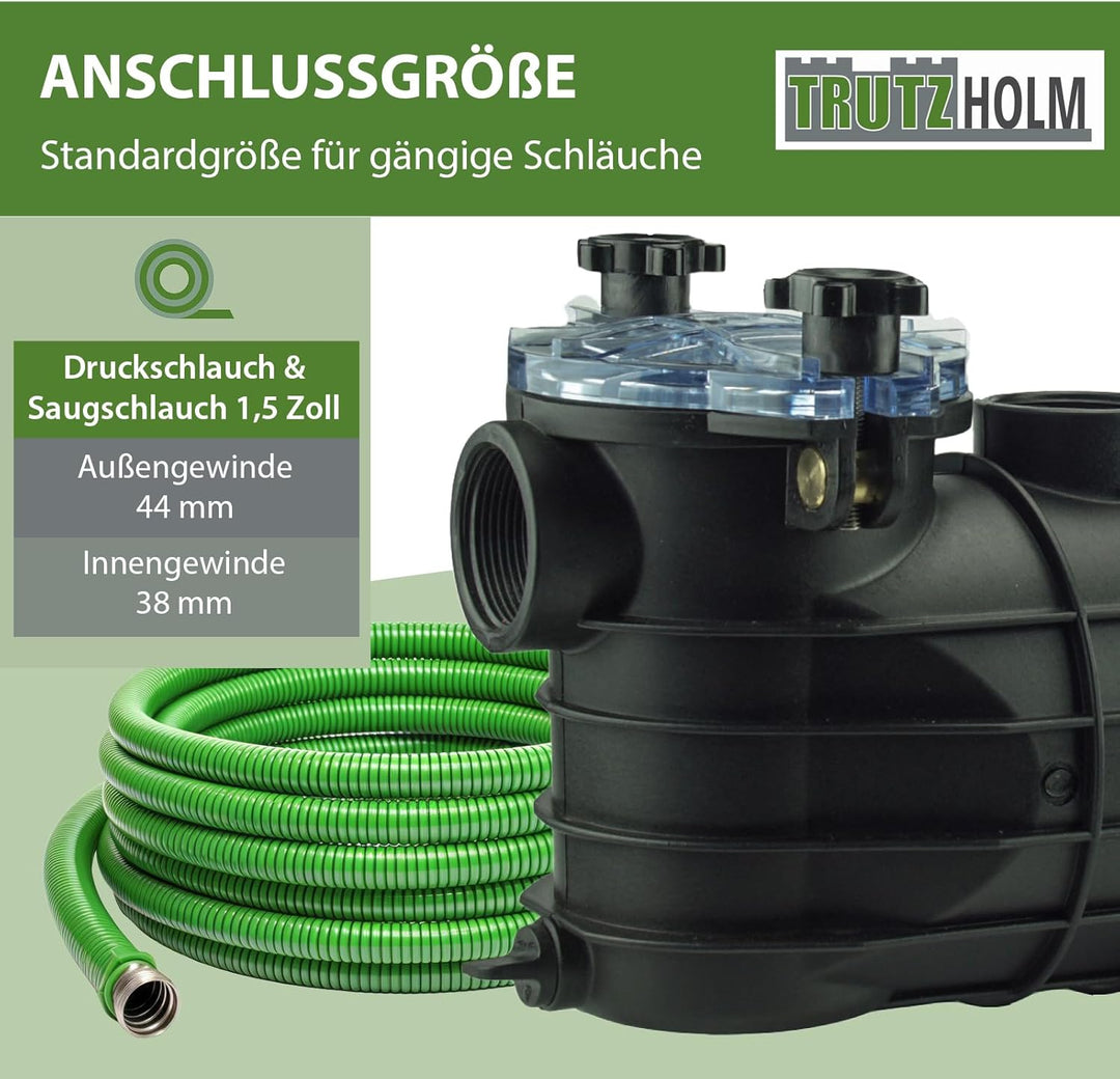 TRUTZHOLM Schwimmbadpumpe Poolpumpe Filterpumpe Umwälzpumpe Pumpe 550W 10.000 l/h oder 800W 15.000 l