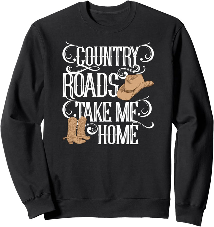 Country Roads Take Me Home Cute Music Lyrics Sweatshirt