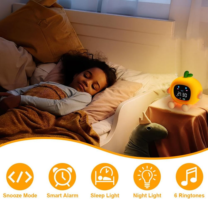 HOTUT Kinder Lichtwecker,Schlaftrainer Kinder mit Nachtlichtern,6 White Noise Kinderwecker,Digitaler