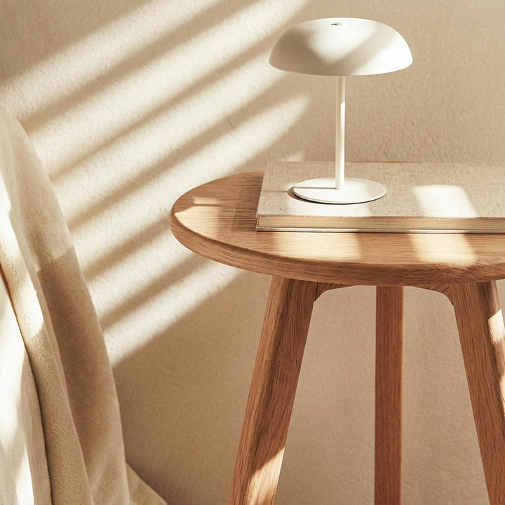 Beistelltisch Rund Walnussholz Massivholz Minimales Dunkles Holz Beistelltisch Skandinavischer Beist