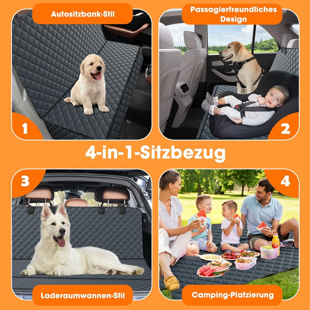JOEJOY Hundedecke Auto Rückbank, Hundeschutz Auto Rückbank Kratzfeste und Wasserabweisende, Autoscho