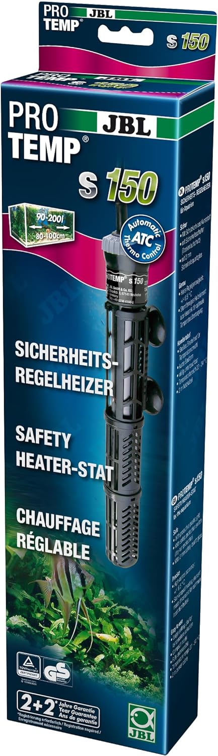 JBL ProTemp s150 Regelheizer für Süss- und Meerwasser-Aquarien, für 90 - 200 l Für 90-200 l, Für 90-