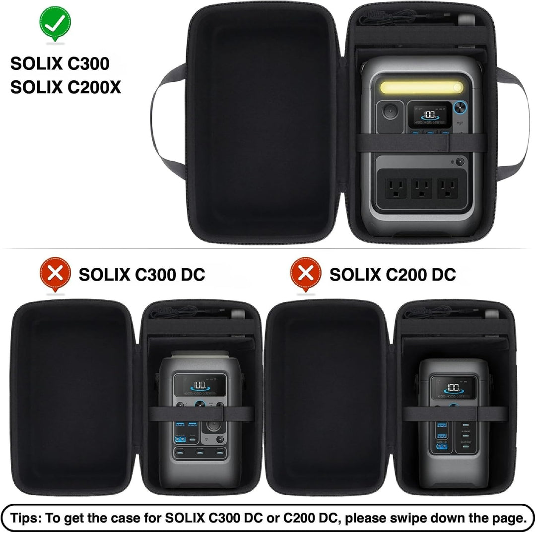 co2CREA Hart Reise Schutz Hülle Etui Tasche für Anker SOLIX C300 /C300X Tragbare Powerstation 300W O
