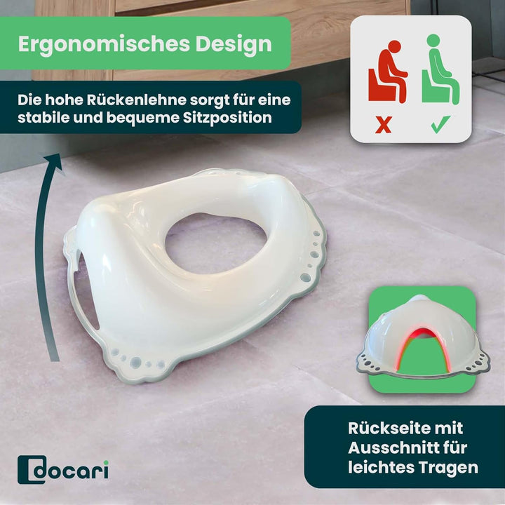Toilettentrainer mit Treppe als Set weiss - Toilettensitz Kinder und Tritthocker - Toilettensitz mit