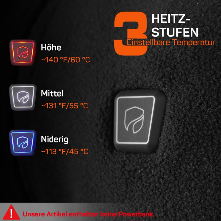 DR.PREPARE Beheizbare Weste Herren Fleeceweste Damen Heizweste Einstellbar Wärmeweste Elektrisch Heh