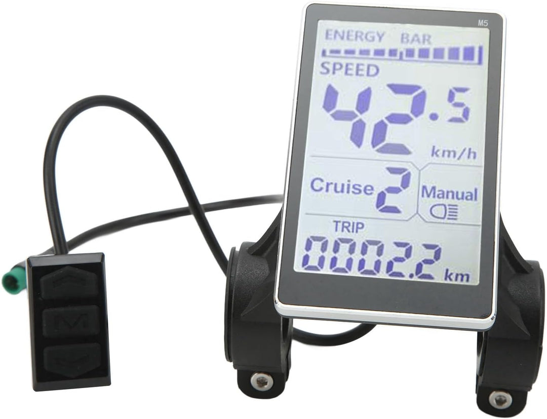LCD Display, Elektrofahrrad LCD Messgerät 5 Pin 24V 36V 48V 60V Universal E Scooter M5 LCD Panel Bil