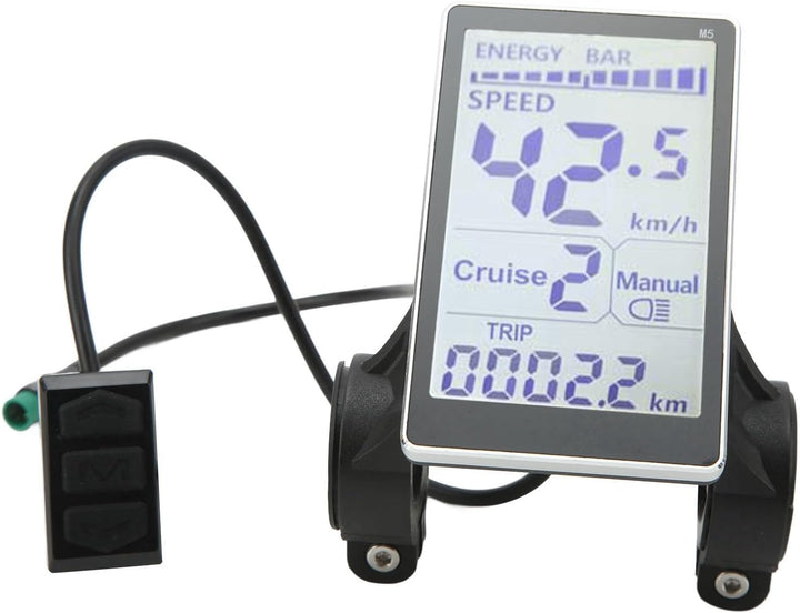 LCD Display, Elektrofahrrad LCD Messgerät 5 Pin 24V 36V 48V 60V Universal E Scooter M5 LCD Panel Bil
